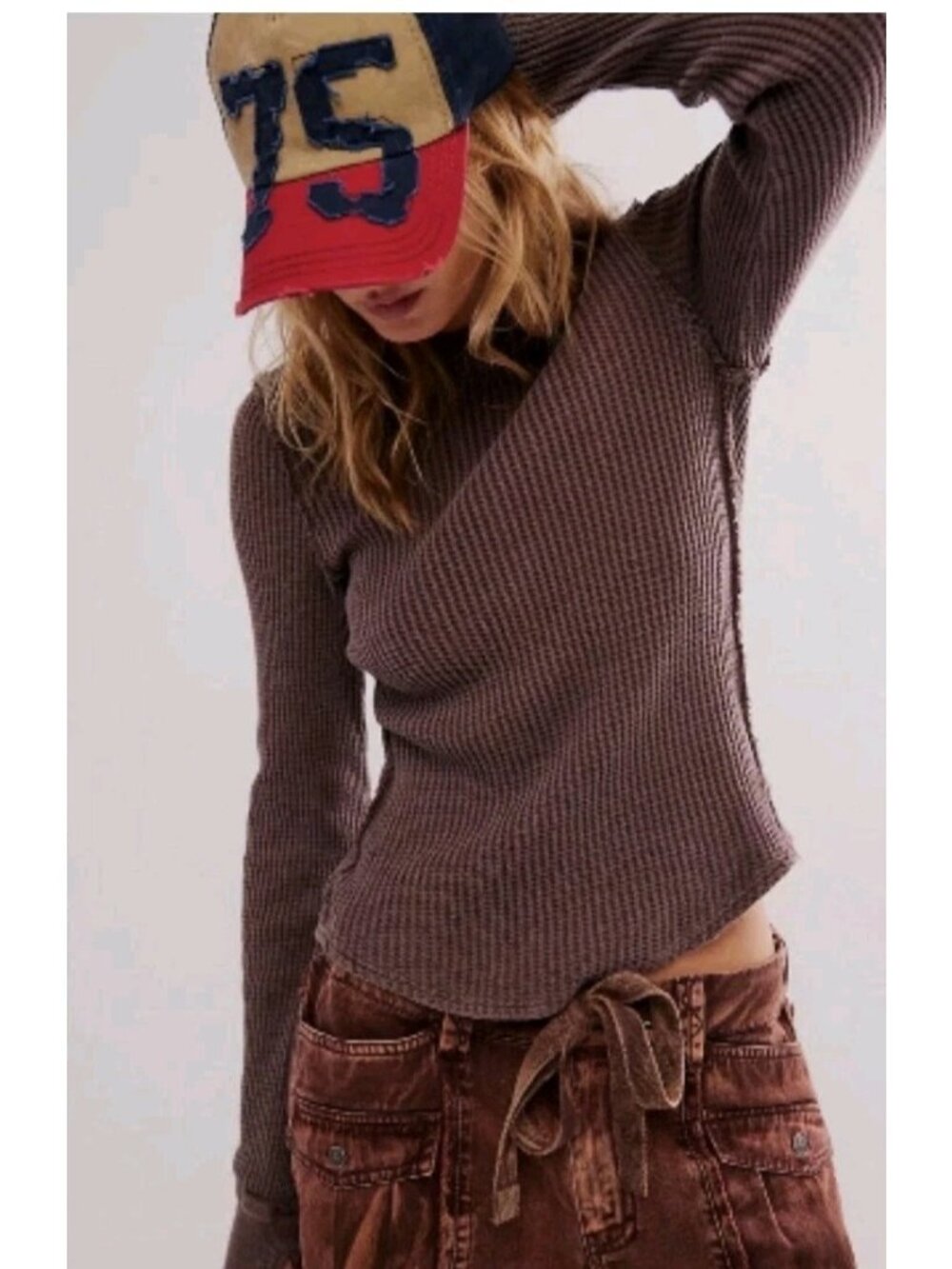 We The Free Roll With It Thermal Top Xs Dusty Rose